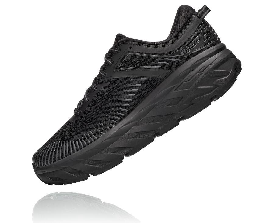 Hoka One One Running Shoes Mens Black - Bondi 7 - 35016KJPI